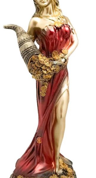 Diosa Fortuna Roja – Figura de 31 cm en Resina