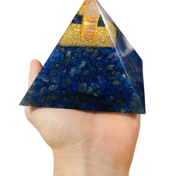Orgonita Lapislázuli con Punta de Cuarzo 9*9 – Sabiduría y Energía Elevada