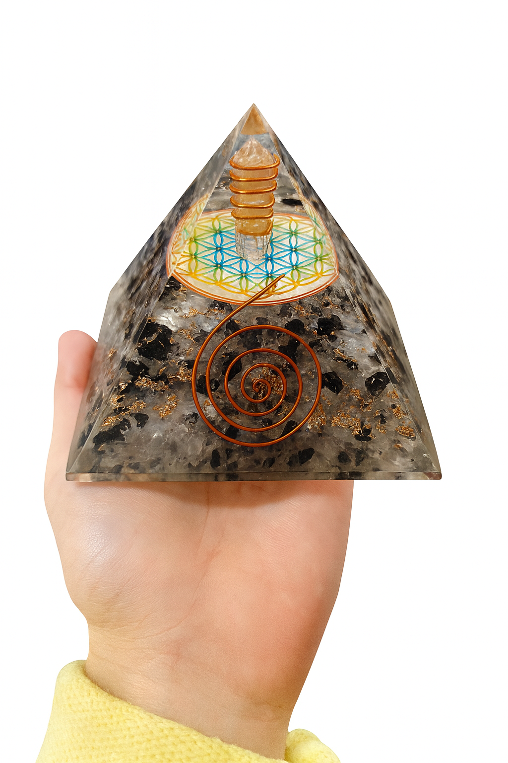 ChatGPT Image 21 oct 2025, 16_07_33 Orgonita Piedra Luna 9x9 – Energía Femenina y Armonía Lunar - Imagen 1