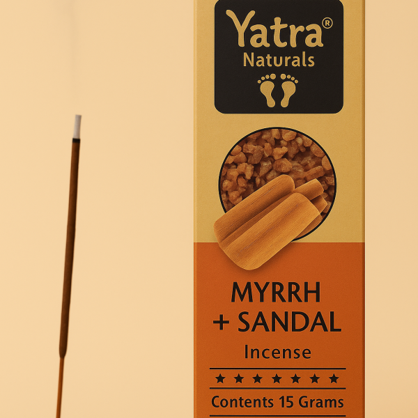 Incienso Yatra Naturals Myrrh + Sandal – Mirra y Sándalo