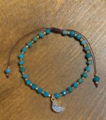 Pulsera de Apatito Facetado con Dije Luna