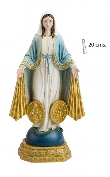 Estatua Virgen Milagrosa – Resina 20 cm
