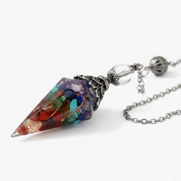 Péndulo de Orgonita: 7 Chakras (Equilibrio y Alineación Energética)