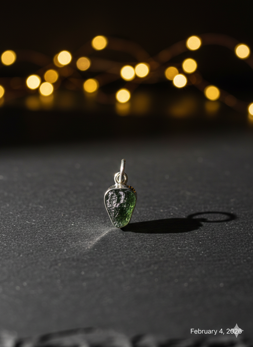 Gemini_Generated_Image_8qtv688qtv688qtv Colgante de Moldavita Pura (1.56g) – Esencia Estelar y Protección - Imagen 1