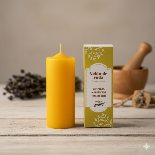 Velón de Ruda: Limpieza, Maleficios y Mal de Ojo