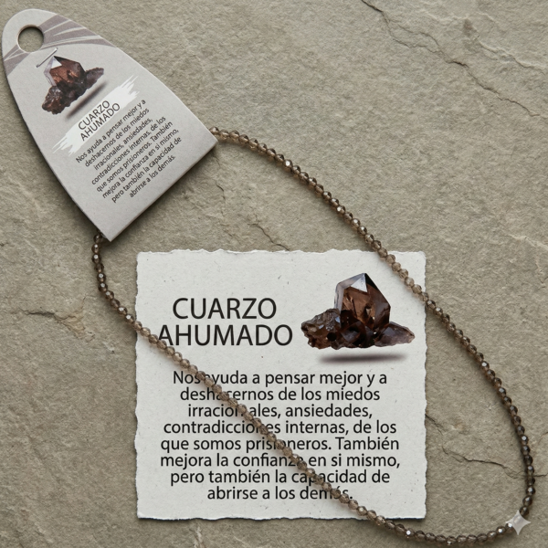 Gargantilla de Cuarzo Ahumado
