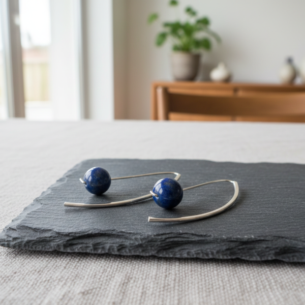 Pendientes de Plata y Lapislázuli Natural