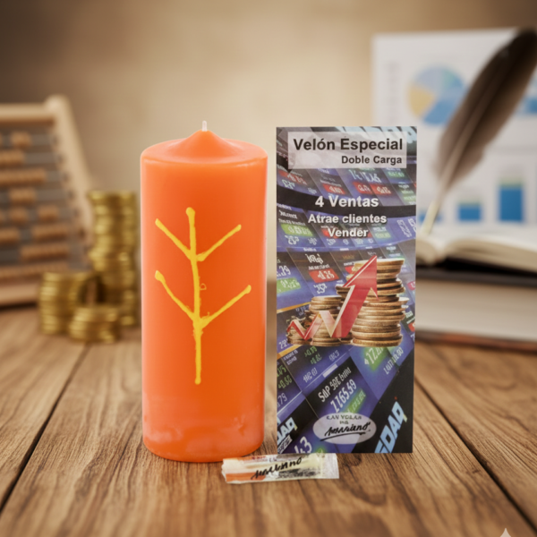 Velón Especial: 4 VENTAS (Doble Carga)