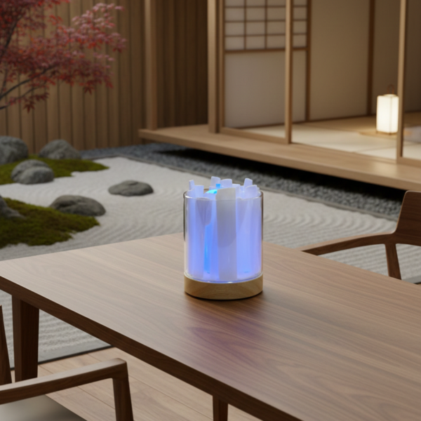 Lámpara de Selenita Multicolor: Armonía Natural y Tecnología