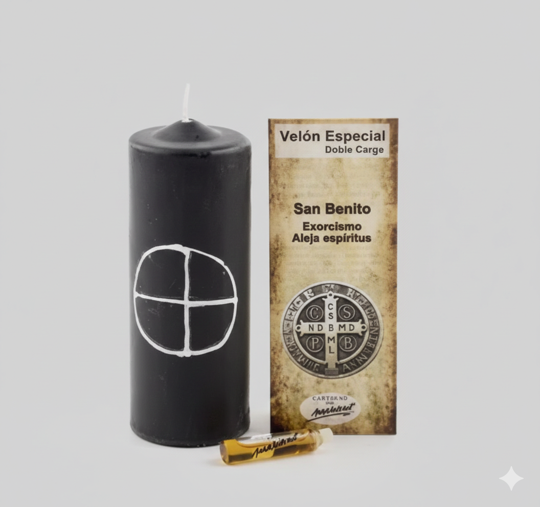 Gemini_Generated_Image_qpwyh8qpwyh8qpwy Velón Especial: San Benito (Doble Carga - Protección) - Imagen 1