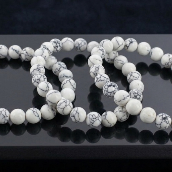 Pulsera de Magnesita Natural (Bola 6mm)