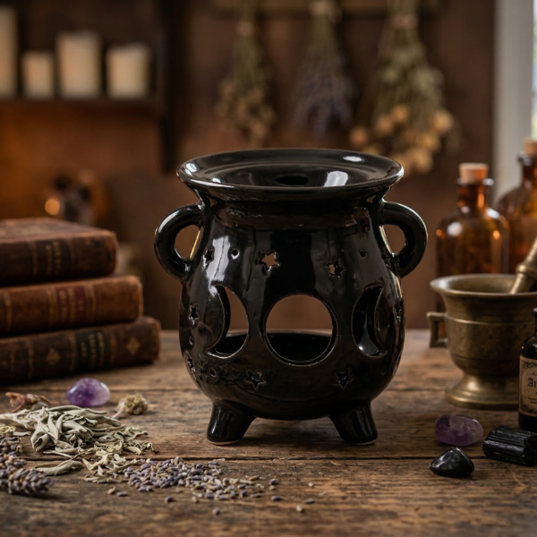 Quemador de Aceites y Esencias - Diseño Caldero Lunar